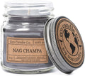 ECO CANDLE CO. Mason Jar Candle, Nag Champa, 8 oz. - Scents of Plumeria, Asian Resins, & Sandalwood - 100% Soy Wax, No Lead, Kraft Label & Antiqued Pewter Lid, Hand Poured, Midwest Grown Soybeans