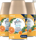 Glade Automatic Spray Refill, Air Freshener for Home and Bathroom, Coastal Sunshine Citrus, 6.2 Oz, 3 Count