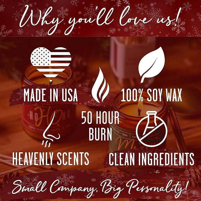 Frankincense and Myrrh Candle, Christmas Candles Scented - w/Spices, Frankincense & Myrrh - Infused with Essential Oils I Frankincense Candle I 9oz, 50Hr, Made in USA