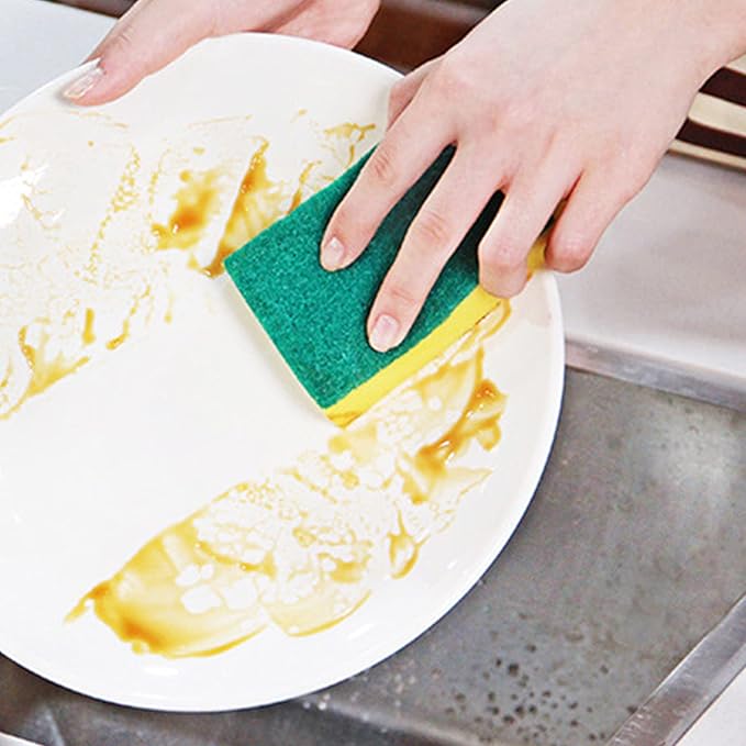 Kitchen Cleaning Sponges, 36Pack Cleaning Sponges in Bulk, Non Scratch Dishwashing Sponges Scouring Pad Odor-Free Scrubbing Dish Sponge Suitable for Washing Dishes, Travel Apartments