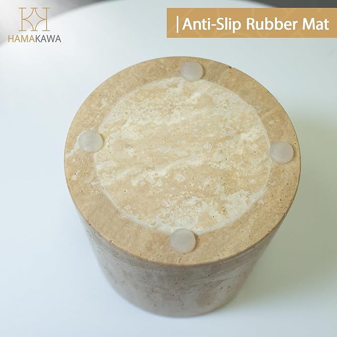 HAMAKAWA Natural Marble Travertine Sponge Rack, Beige Sink Storage Rack Suitable for Kitchen Countertops, Drying Rack, Sink Organizer