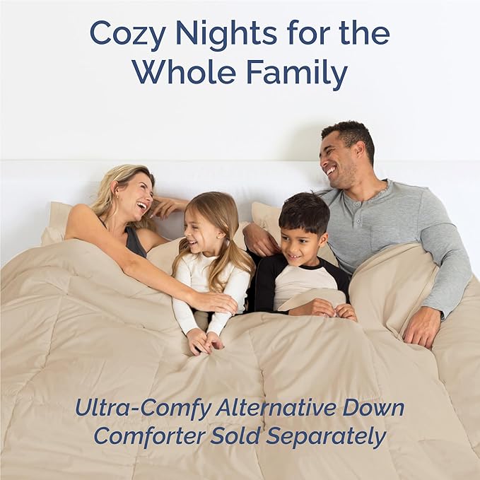Full 6 Piece Sheet Set - Comfy Breathable & Cooling - Ultra Soft Hotel Luxury Bedding Set with 8-16 Inch Deep Pockets - 1 Flat & 1 Fitted Sheet & 4 Pillowcases - Cozy, Wrinkle Free & Easy Care - Cream