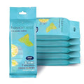 happimess WPE1005A-6SET On-the-Go Multi-Surface Cleaning Wipes, Lemon Scented Travel Wipes, 36 Mini Packs, 7 Wipes Per Pack (252 Total Wipes)