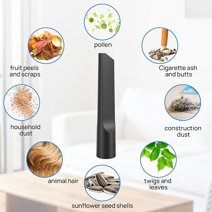 Tbest Universal Vacuum Crevice Tool, 35mm Flat Cleaner Nozzle for Car Detailing & Hard to Reach Areas, Durable Flexible Vacuum Attachment for Sofa, Keyboard, Vents, Under Furniture