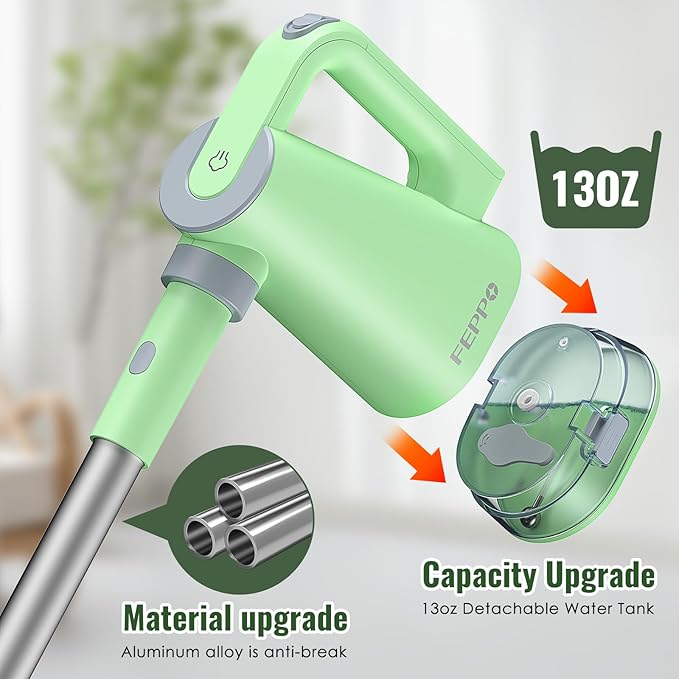FEPPO Steam Mop & Detachable Handheld Steam Cleaner for Home and Floor Cleaning, 15s Heat-Up, 230°F Floor Steamer for Deep Cleaning with Multi-purpose Attachments Hardwood Floors, Tile,Grout,Furniture