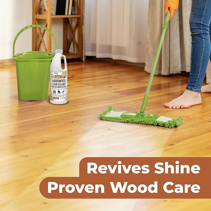 Mighty Mint Hardwood Floor Cleaner, Ready-to-Use with Mops and Sprayers, Natural Mint Scent, 32oz