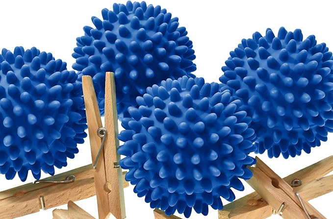 Handy Laundry Laundry Dryer Balls, Clothes Come Out Soft, Fluffy, Fewer Wrinkles & Less Static Cling, A Natural Alternative to Fabric Softener, Reduce Drying Time and Save on Energy, (Set of 4)