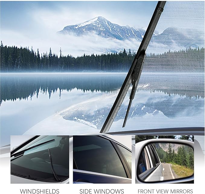 Automotive Oil Film Cleaning Brush, Anti-Fog Clear Vision Glass Cleaner, Car Windshield Cleaner for Water Spots and Grime, Improves Glass Clarity and Visibility(2Pcs)