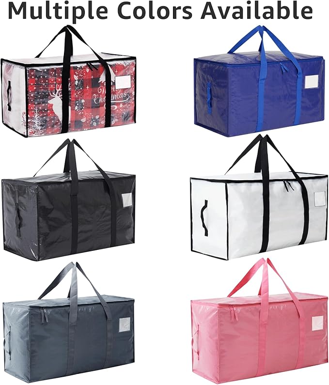 Moving Bags Heavy Duty Extra Large, Moving Boxes, Moving Supplies Essentials, Storage Bins with Lids, Plastic Packing Totes, Storage Bags for Clothes with Handles & Zippers(Grey, 10 Pack)
