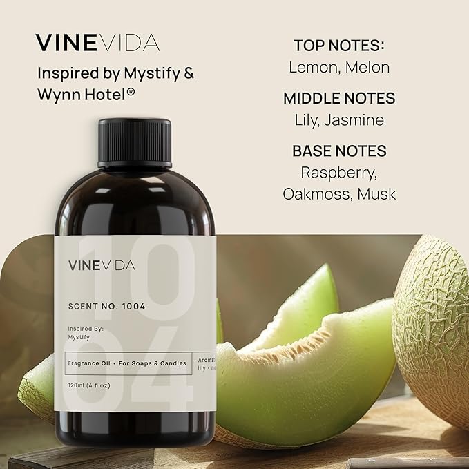 VINEVIDA [32oz] Scent No.1004 Inspired by Wynn Hotel Fragrance Oil for Candle and Soap Making - Made in USA Natural Candle Scents