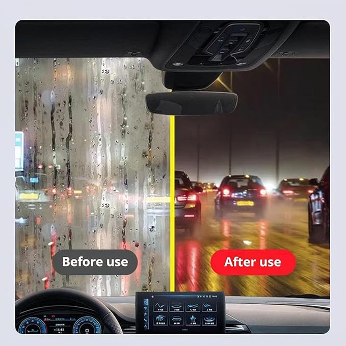 Rottipe 2PCS Glass Cleaner Kit,Glass Oil Film Remover, Windshield Hydrophobic Coating & Automotive Oil Film Cleaning Brush, Enhance Clarity with Car Glass Cleaner & Glass Cleaning Board