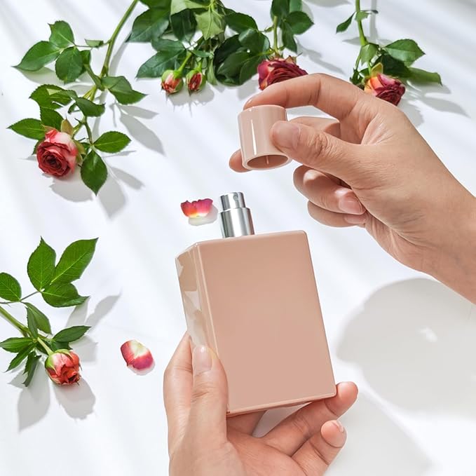 Yerpkefey 100ml/3.4 Oz Glass Spray Bottle Perfume Atomizer,Empty Refillable Perfume Spray Bottle with 3 Kinds of Dispenser (A5)