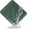 ZLR Large Silicone Dish Drying Mat (16" x 18") - XL Heavy Duty Drainboard Mat for Pots, Pans & Family Loads - Heat Resistant Trivet & Counter Protector, Easy Clean (Dark Green)