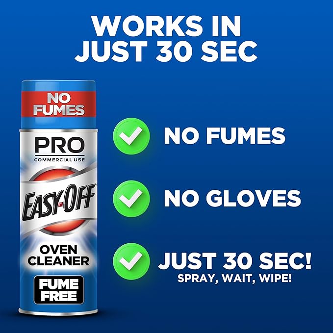 Easy-Off Fume Free Oven Cleaner Spray, Lemon, 24oz, Removes Grease