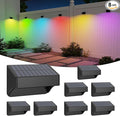 Solar Fence Lights Outdoor,Fence Solar Lights Outdoor Waterproof Led IP65 with10 Fixed Colors ＆ RGB Color Changing for Wall Backyard Step Railing Patio Pool Porchaily&Holiday Decorations (8)