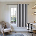 ChrisDowa Grommet Blackout Curtains for Bedroom - Thermal Insulated Room Darkening Curtains for Living Room (1 Panel Set, Light Grey, 52W x 54L)