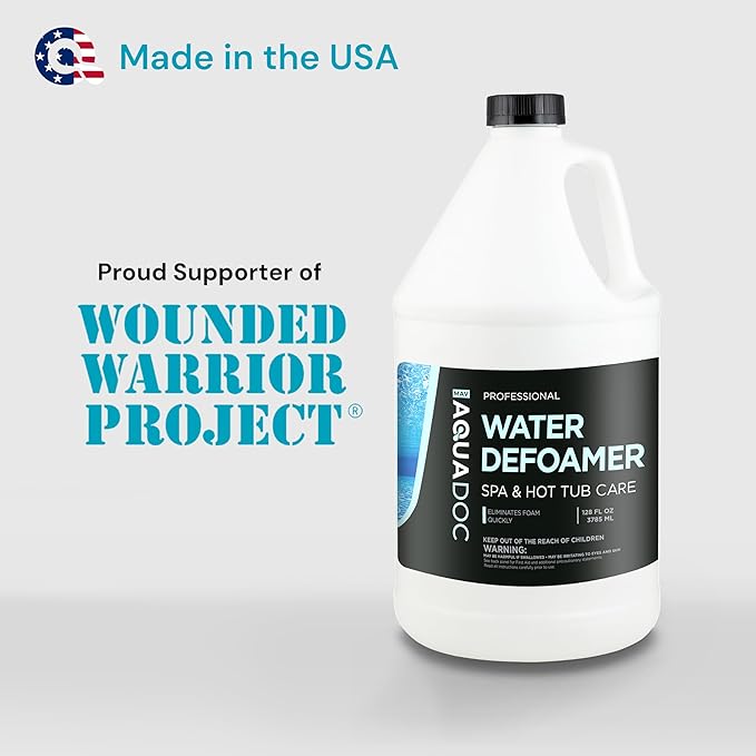 Hot Tub Defoamer - Spa Defoamer for Hot Tub Owners 128oz, Spa Anti Foam to Keep Foam Down, Hot Tub Chemicals Made in USA - AquaDoc