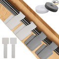 Rierdge Cable Management Kit - 40 Heavy-Duty Self-Adhesive Hook & Loop Ties with 2 Extra-Long Extension Straps for Desk, Home Office & Workshop (White & Gray)