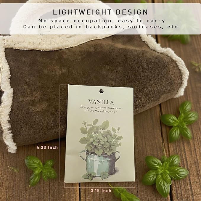 DMDGYNL Vanilla Scented Sachet Bags - 12 Pack Home & Car Freshener, Odor Eliminator for Closets, Rooms, Drawers, Wardrobes, Toilets, Long - Lasting 360 - Day Fragrance