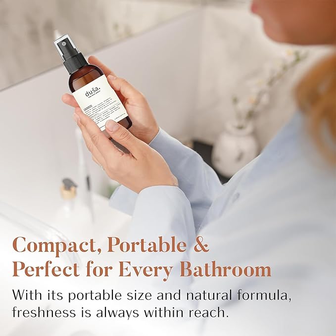 DUSA Bathroom Spray Poo Odor Eliminator 4 oz - Lavander - Ultimate Toilet Spray and Freshener - Odor Neutralizer with Fresh Scent for Bathrooms and Home Use