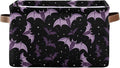 ALAZA Halloween Star Bat Black Foldable Storage Box Storage Basket Organizer Bins with Handles for Shelf Closet Living Room Bedroom Home Office 1 Pack