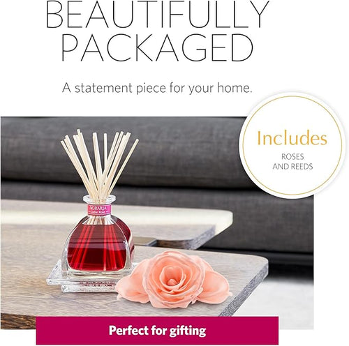 AGRARIA AirEssence Flower and Reed Diffuser Set, Handmade Sola Flower Botanical Home Fragrance Set, Scented Oil Reed Diffuser Gift for All Occasions