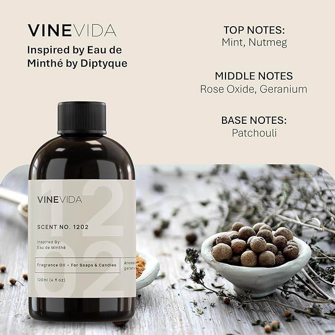 VINEVIDA [4oz] Scent No.1202 Fragrance Oil for Candle Making and Soap Making - Premium Candle Scents for Soy Candles
