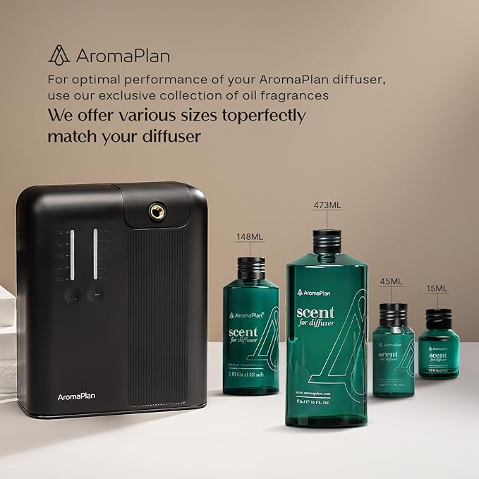 AromaPlan 5 Star Collection Cold Air Scent Diffuser, Whole House (2 Scents Included)- Waterless Smart Aroma, Scent &Time Adjust., App Control, HVAC | Home, Commercial, Hotel | Large Room, 2,000 sq.ft