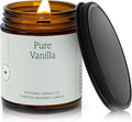 Fontana Candle Co Wood Wick Beeswax Jar Candles, Pure Vanilla - Made with Coconut Oil & Pure Essential Oils – Clean Burn, Long Lasting and Non-Toxic Candles for Home & Room Decor