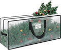 Christmas Tree Storage Bag 7.5 ft, Heavy Duty Clear Tree Bag for Storage with Sturdy Zipper and Handles, Waterproof Xmas Tree Storage Bag for Various Scene Storage and Moving