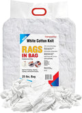 Premium White T-Shirt Cleaning Rags (25 lbs. Bag of Rags) – White Cotton Rag for Cleaning, Staining, Painting, Oil, Grease & Dust Removal – Shop rag Bulk