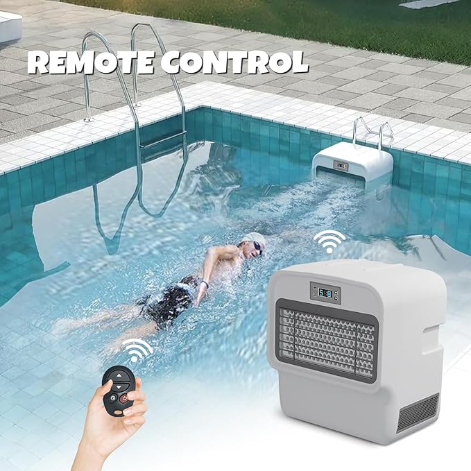 Swim Current Machine for Pool, 1:40/100 Yards Endless Pool Swimmer for Swimming Pools - 1-9 Grade Adjustable Current Swim Jet for Home Indoor/Outdoor Swimming Pool Exercise, Lap Training & Family Fun