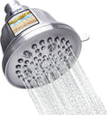 Filtered Shower Head - Shower Filter for Hard Water | Water Softener Shower Head Reduce Impurities for Healthier Scalp, Reduce Hair Shedding,Soothe Dry Skin-Nickel