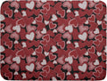 Valentines Day Dish Drying Mat for Kitchen Counter 24x18 Inch Love Drying Mat with Absorbent Reversible Microfiber Black Red Grey Heart Dish Drainer Mats Rack Pad for Coffee Countertop Protector