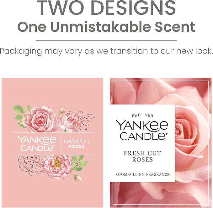 Yankee Candle Large Tumbler Scented Candle with up to 80 Hour Burn Time, Premium Plant Wax Blend for Consistent Burn, 20 oz Tumbler Candle with Room Filling Fragrance, Fresh Cut Roses