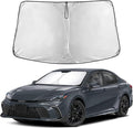 EcoNour Windshield Sun Shade Compatible for Toyota Camry 2025–2026 | Sedan Front Window Sunshade | Foldable Sun Visor Protector | UV & Heat Blocking | Keeps Interior Cool & Protected