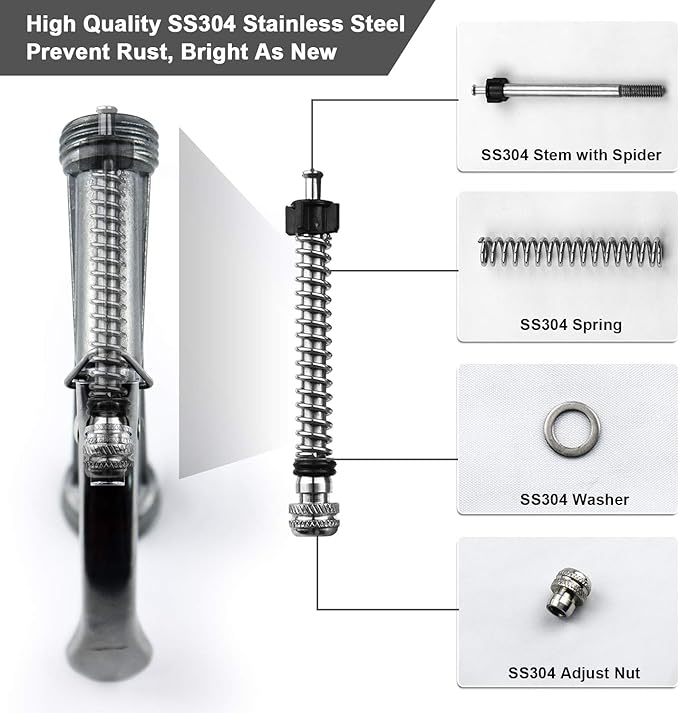 IRRIGLAD Hose Nozzle 2 Pack, Full Size Pistol Grip Water Nozzle Sprayer with Threaded Front, High Pressure Nozzle, Adjustable Spray Water Flow for Watering, Showering Pet, Washing Car, Silver