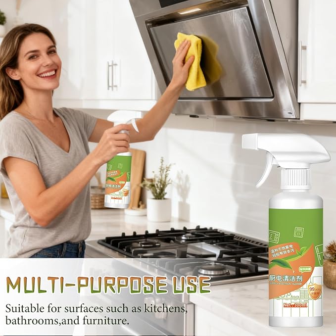 Botou Natural Enzyme Formula to Household Appliances, Multi-Purpose Cleaner, Natural Enzyme Formula for Household Appliances, Multi-Purpose Cleaner For Oven,Stove,Range Hood