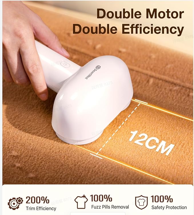 DesertWest Fabric Shaver, 2025 Flagship 3000mah Rechargable Lint Remover, Lint Shavers to Remove Pilling, 3-Speed Sweater Shaver, Large Electric Shaver for Clothes Couch Furniture