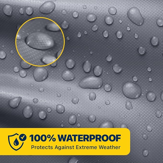 Seal Skin Covers Waterproof Hot Tub Cover, Heavy Duty Outdoor Spa Protector with Air Vents, Padded Handles, Adjustable Cord, Straps & All Weather Protection