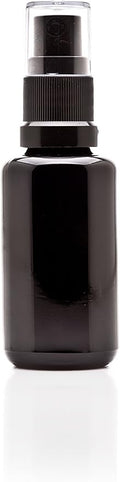 Infinity Jars 30 Ml (1 fl oz) Black Ultraviolet Glass Fine Mist Spray Bottle Cleaning Products Refillable Containers Homemade Perfume Blends Room, Sprays Bath Beauty Hair, Screw Top Bottles