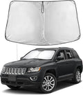 EcoNour Windshield Sunshade for Jeep Compass 2007–2016 | Custom Fit Front Window Sun Shade | Blocks Harmful UV Rays & Reduces Heat | Foldable Sun Visor with Storage Pouch