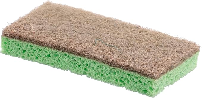 Superio Non-Scratch Cellulose Sponge Scrub Heavy Duty Kitchen Sponges Scrubbers with Scouring Pad (1)