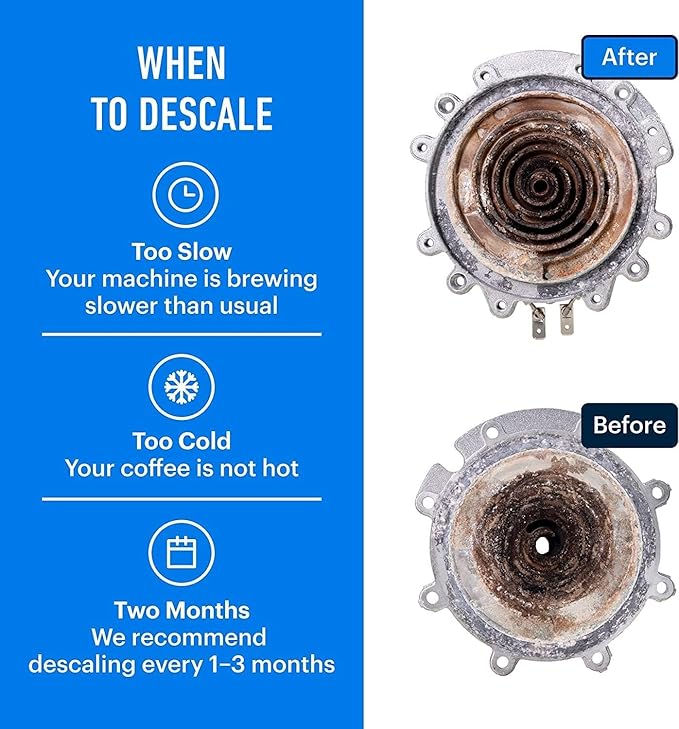 Essential Values Descaling Solution (8 fl oz / 236 ml) – Coffee Maker Cleaner for Nespresso, Keurig, Breville & More – Works on All Machines & Espresso Makers – Made in USA