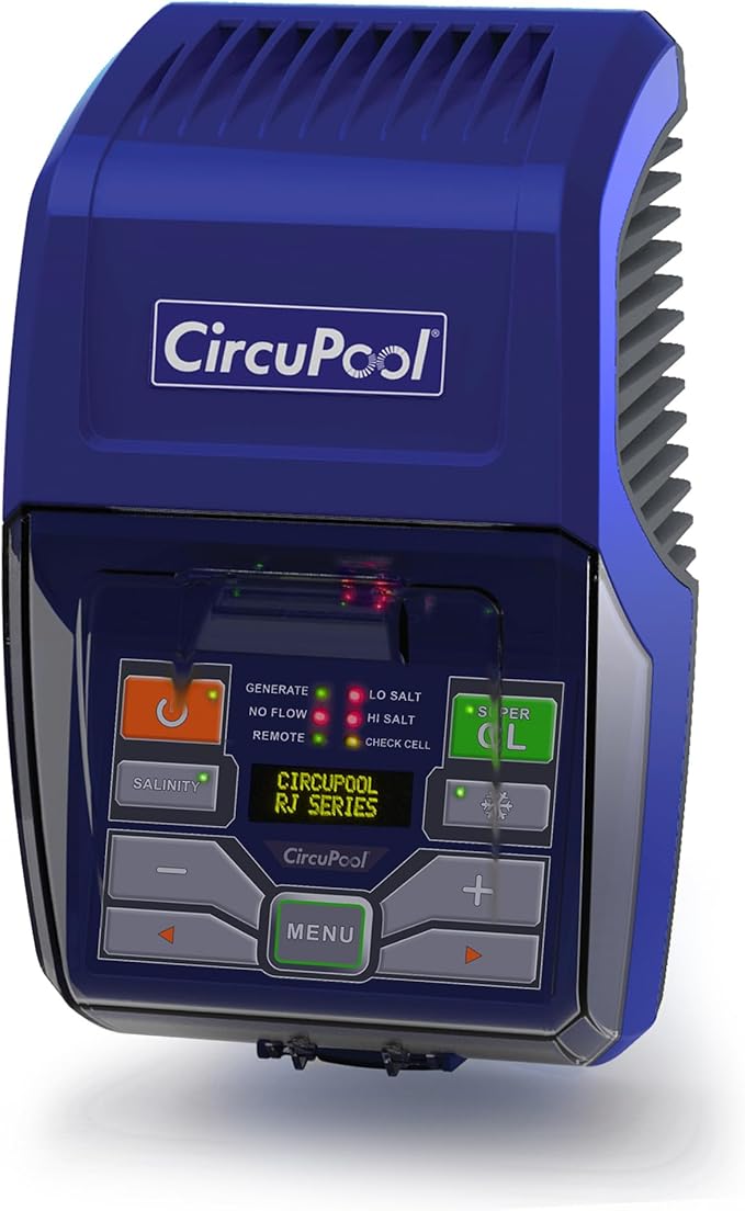 CircuPool RJ30+ Complete Salt Water Chlorination System for Swimming Pools | Titanium Cell & 7 Year Manufacturer Warranty | No DIY Install Penalty.