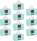 VENO 10 Pack Moving Bags, Storage Bins with lids, Packing Supplies for College, Alternative to Moving Boxes, Foldable, Heavy-Duty Tote (Evergreen, 10 Pack)