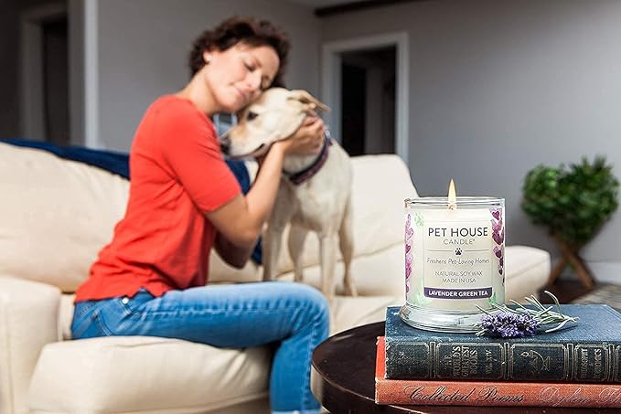 One Fur All Pet Odor Candles 2 Pack, Plant-Based Soy, Clean Burning Scented Candles for Pet Loving Homes - Pumpkin Spice, Apple Cider 2 Pack
