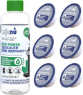 Caffenu Descaling Kit Compatible with Nespresso Vertuo, 2 Uses Descaling Solution and 6 Cleaner Pods. Removes Limescale & Cleans Pod Area. Better Tasting & Hotter Coffee. 4 Months Supply.