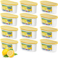 Ksend Moisture Absorbers, 12 Pack, Compact Dehumidifier for Closet, Efficient Humidity Absorber Boxes, Moisture Absorber for Closet, Odor Eliminator with Lemon Fragrance, Yellow, 6.4oz, 300ml
