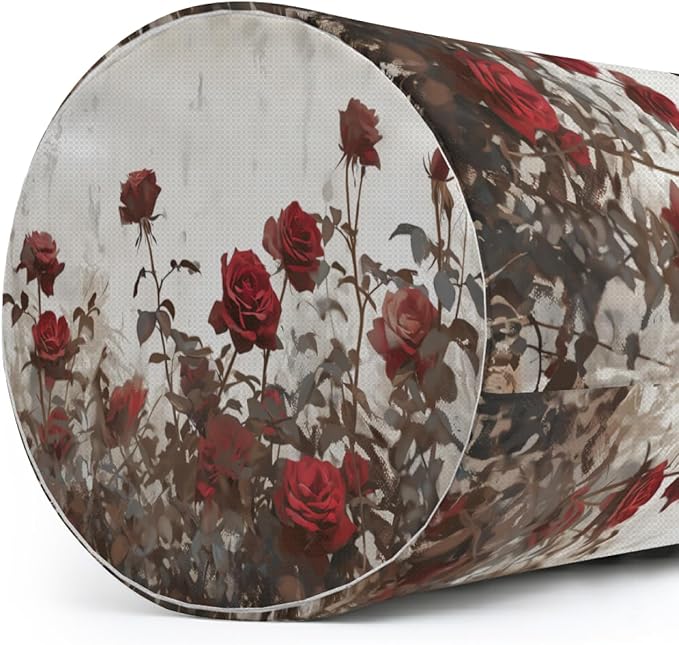Storage Baskets- Vintage Rose Pattern Foldable Laundry Hamper Fabric Organizer Storage Bins with Handles for Shelves, Closet, Nursery, Laundry, Toys